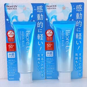 2x Biore UV Aqua Rich Watery Essence SPF50+ 70g Sunsuceen KAO JAPAN